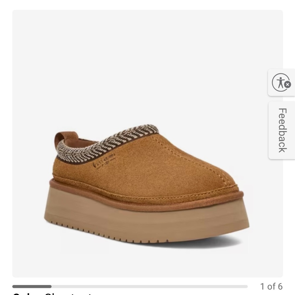 Brown Slip-On Platform Shoes